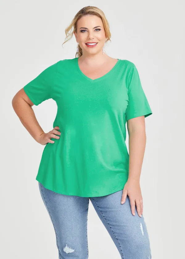 Australian Cotton V-neck T-Shirt