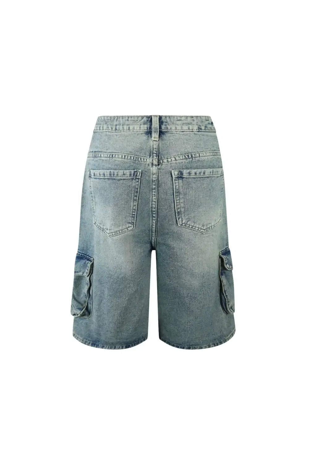 Mellow Out Vintage Cargo Denim Shorts