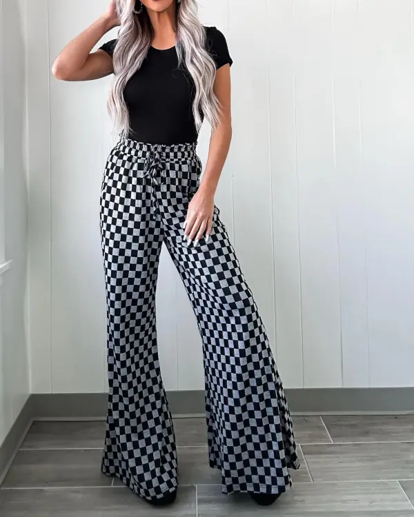 Play Checkered Pants - Black