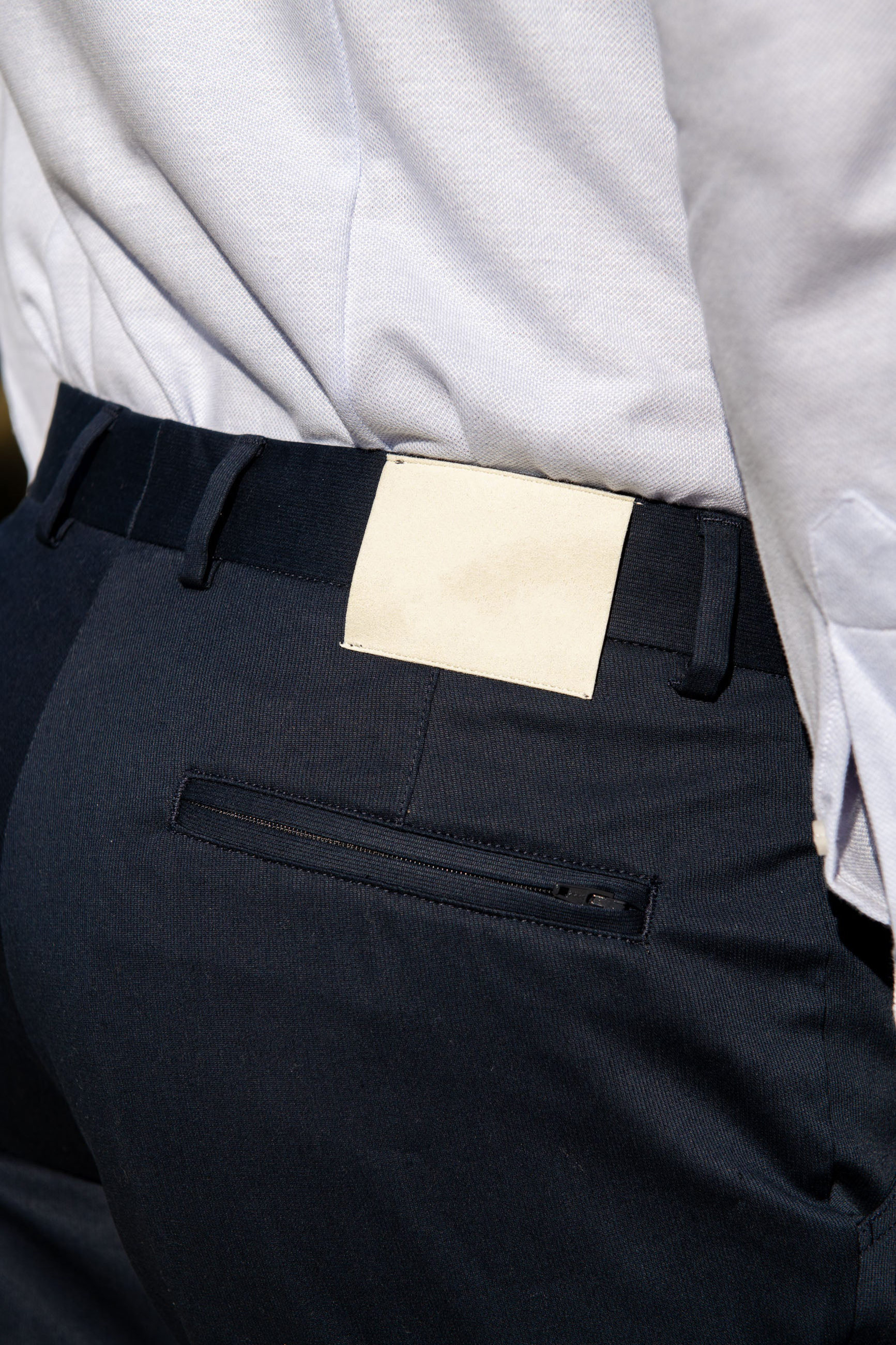 Navy Cotton Trousers