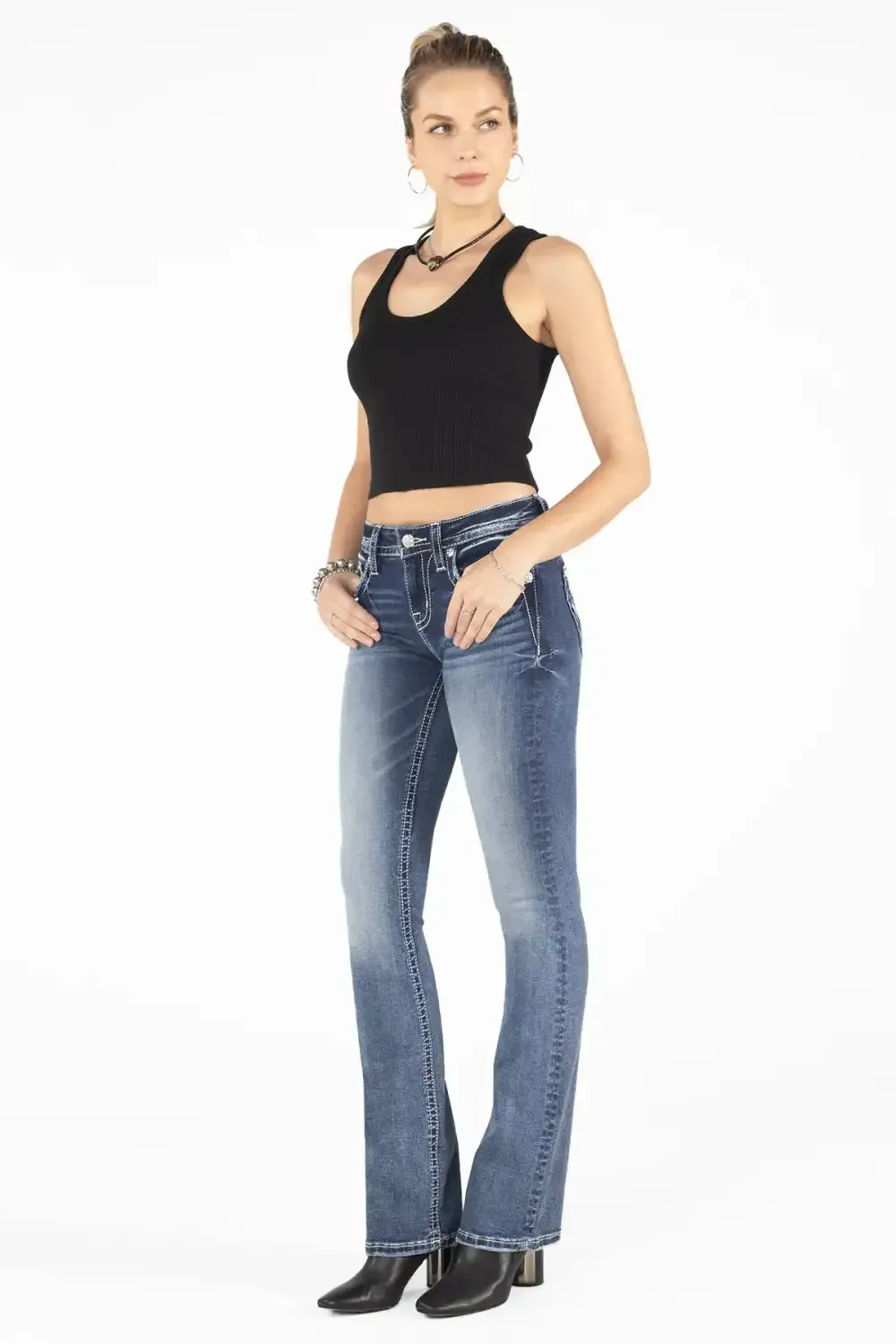 Cow Printed Dreamcatcher Bootcut Jeans
