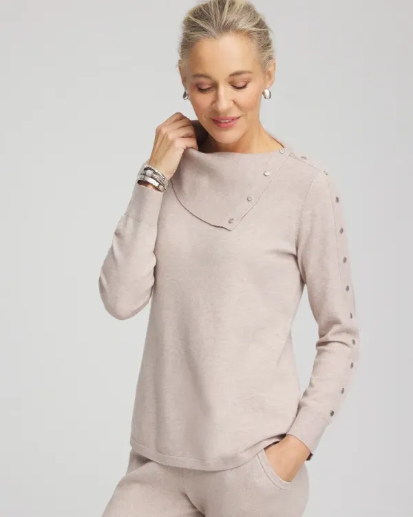 Zenergy® Luxe Cashmere Blend Mock Neck Sweater