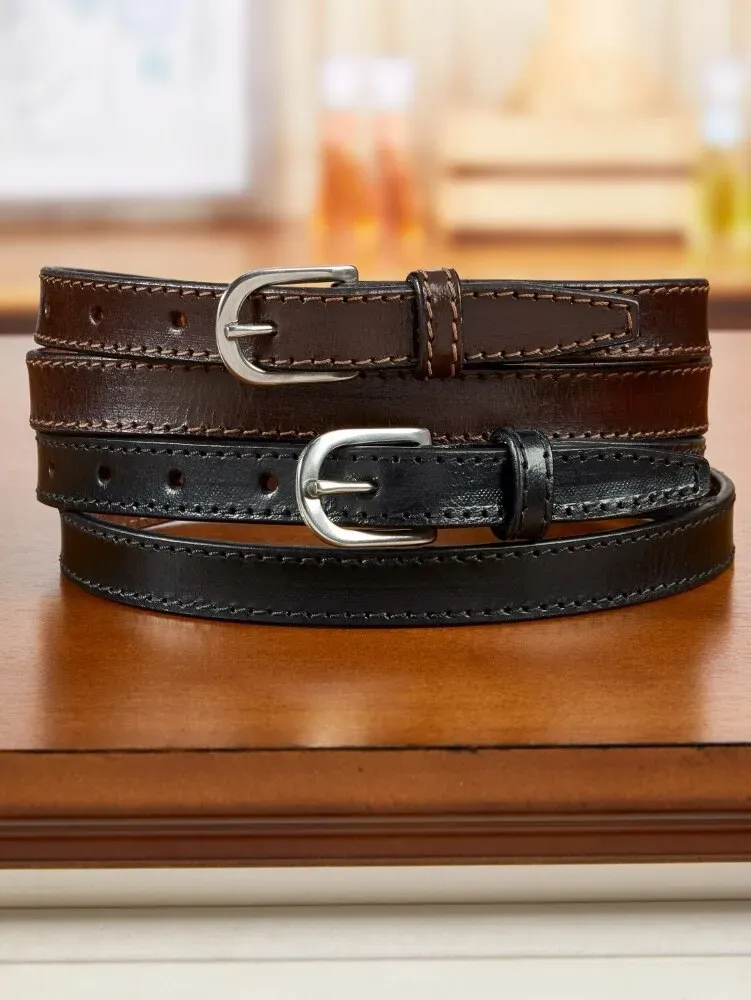Women's Thin Leather Belt