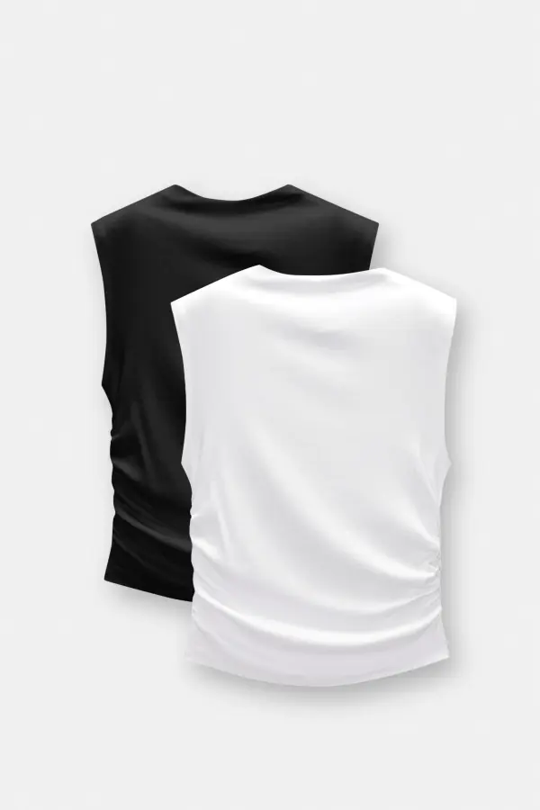 Pack of 2 gathered tops
