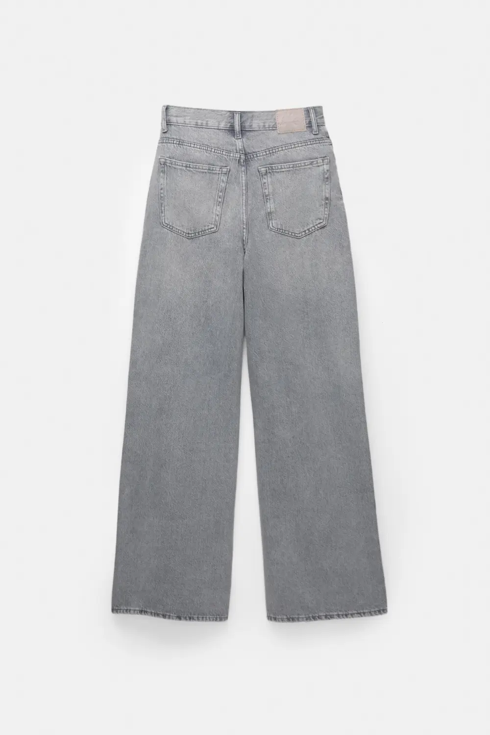 Jeans wide leg cintura cruzada