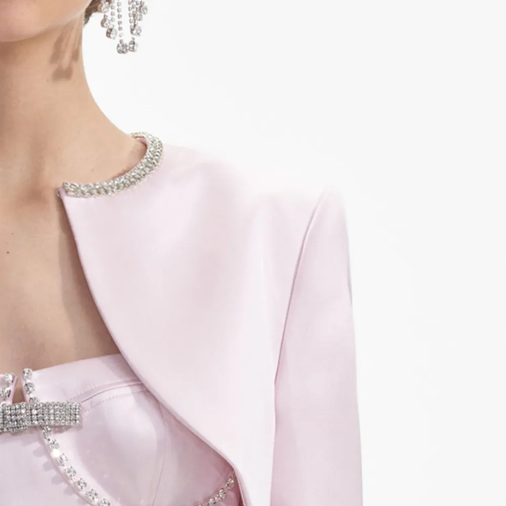 Pink Satin Bolero Jacket