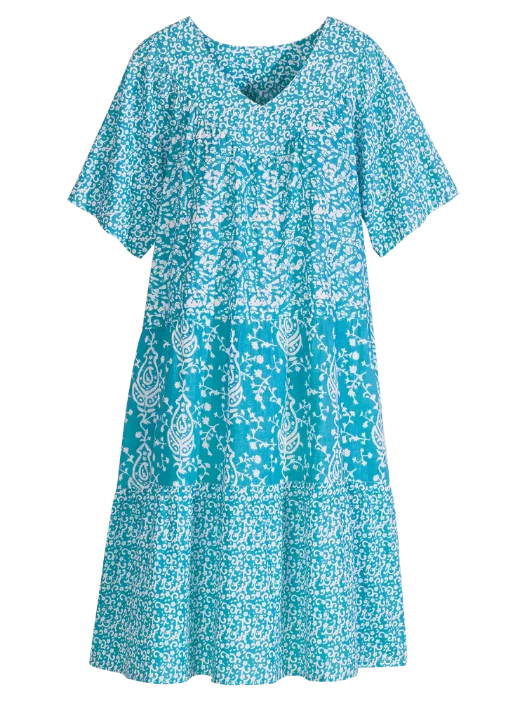 Flutter Sleeve Tiered Muumuu With Pockets