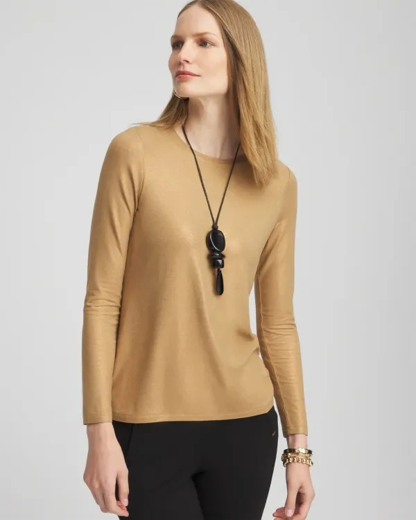 Touch of CoolTM Foil Long Sleeve Layering Tee