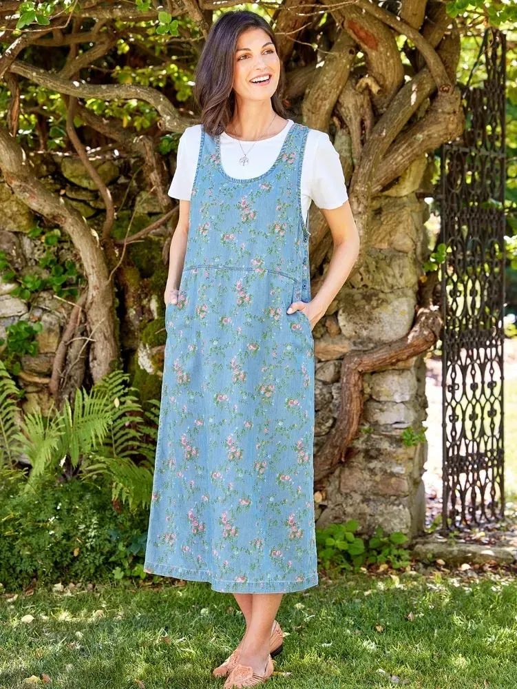 Ella Simone Floral Denim Jumper