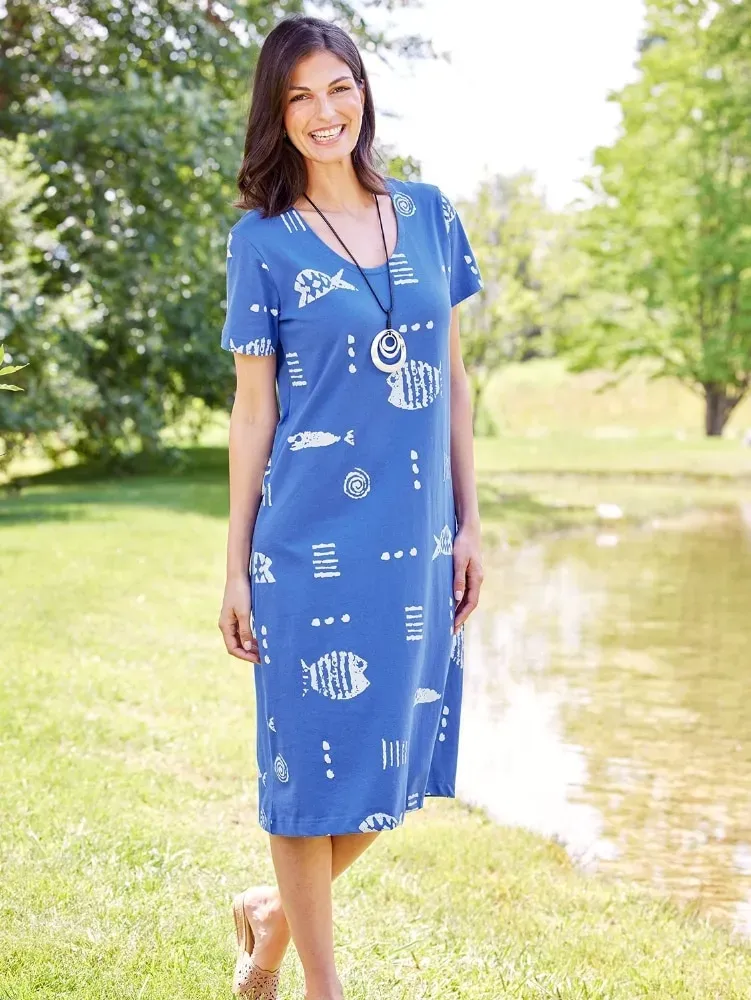 M.MAC Rock Fish Mid-Length Dress