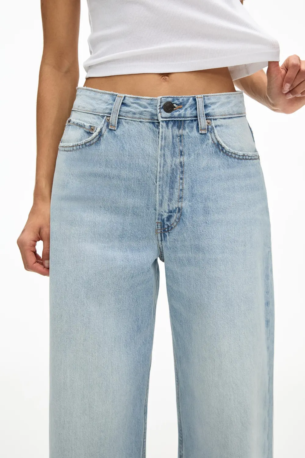 Jeans baggy tiro medio