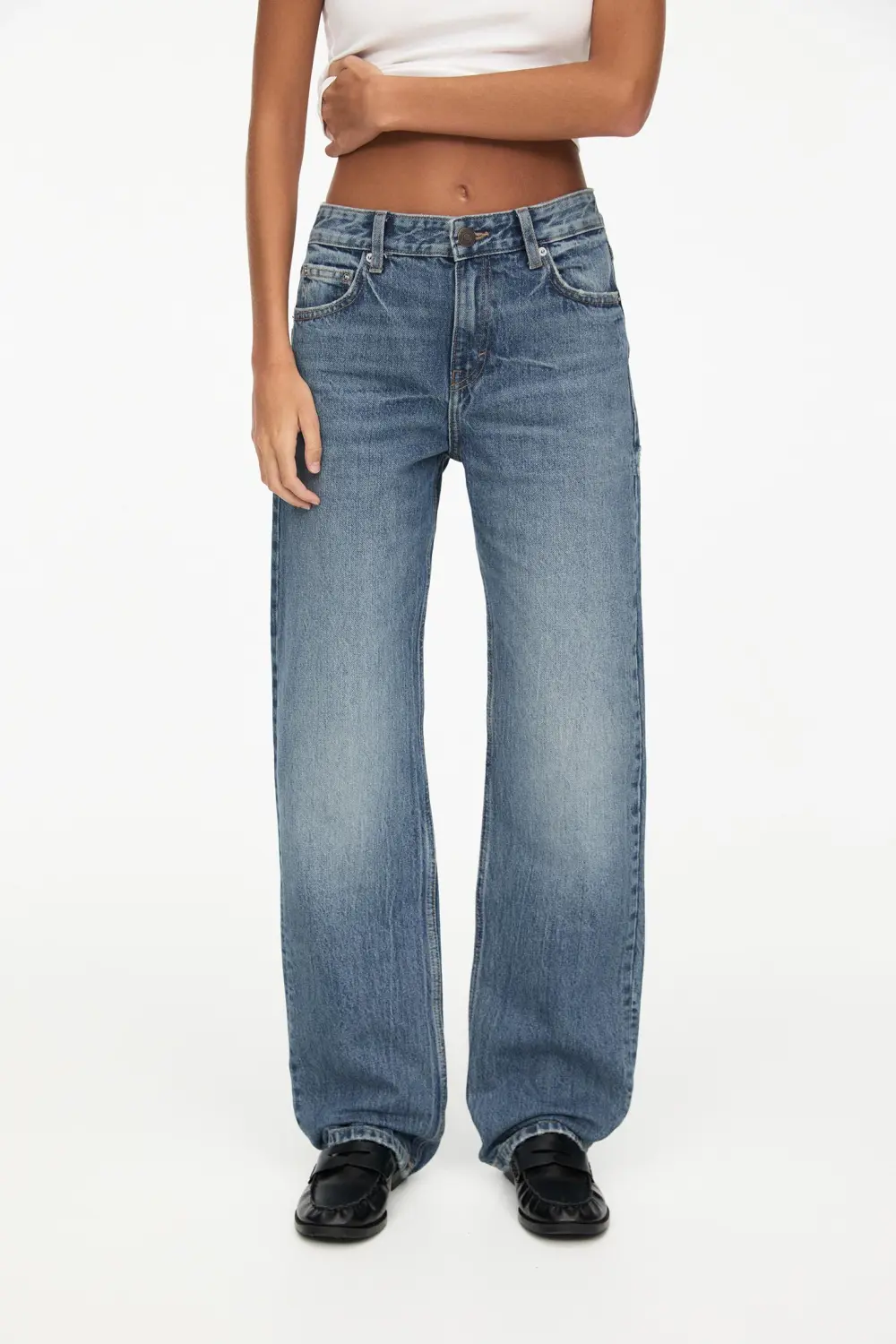 Jeans rectos tiro medio