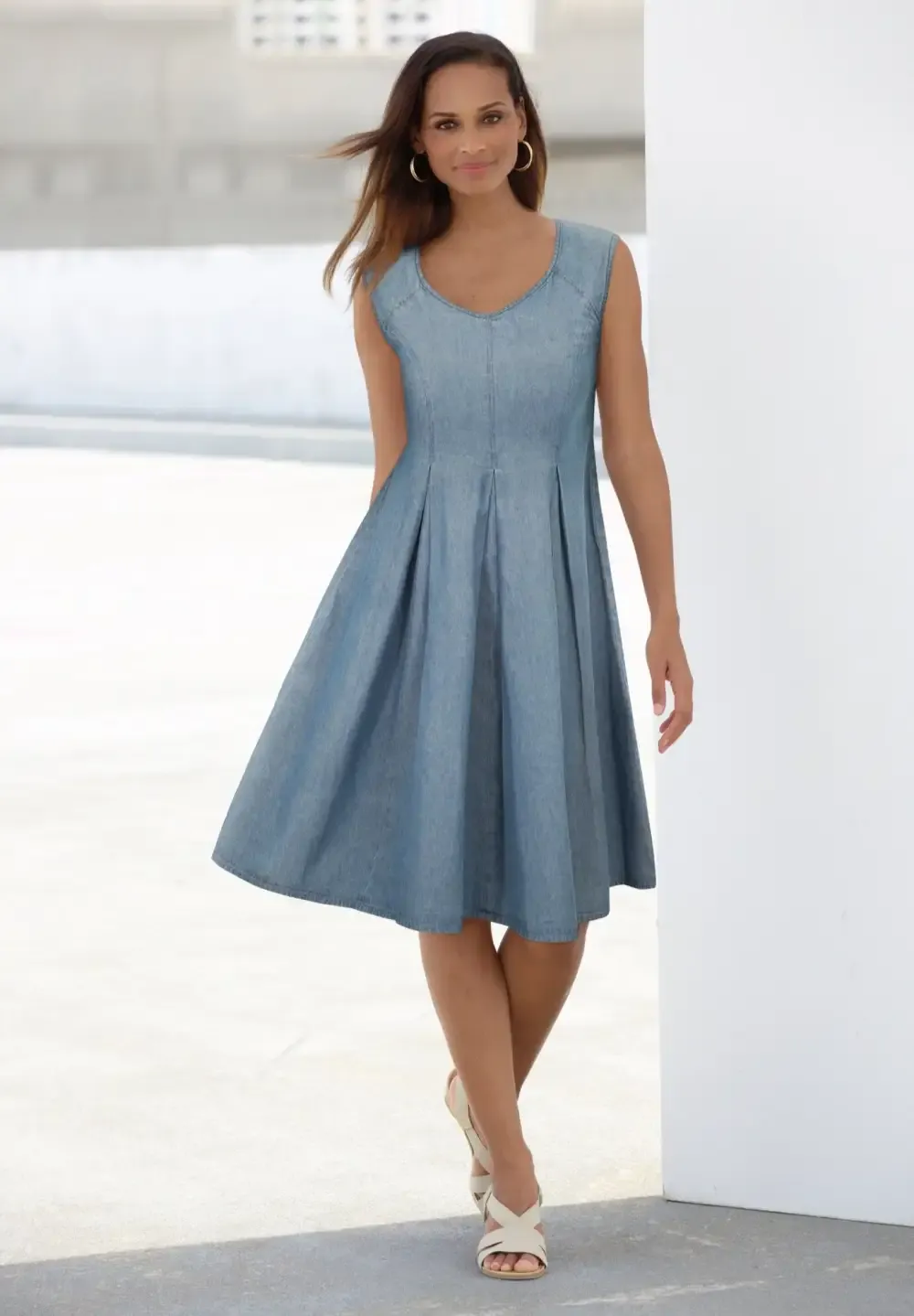 Cotton Denim Dress