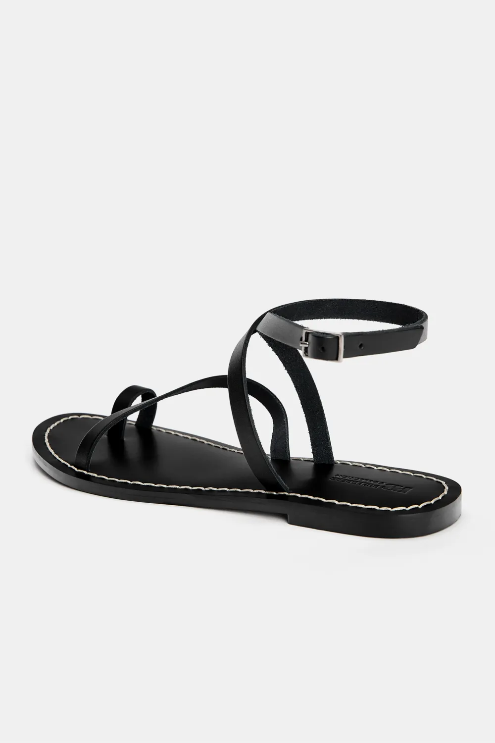 Sandalias planas piel