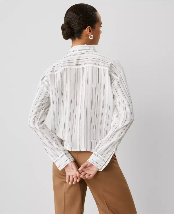 Weekend Collection Striped Drop Shoulder Shirt