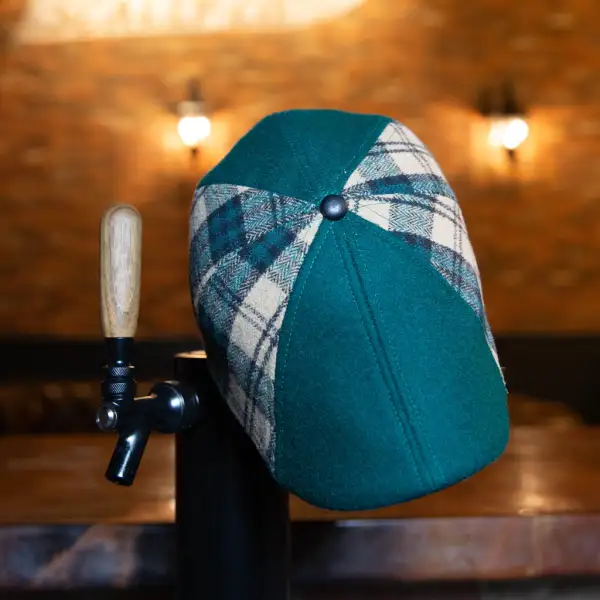 The Craic Boston Scally Cap - Emerald and Ale Plaid