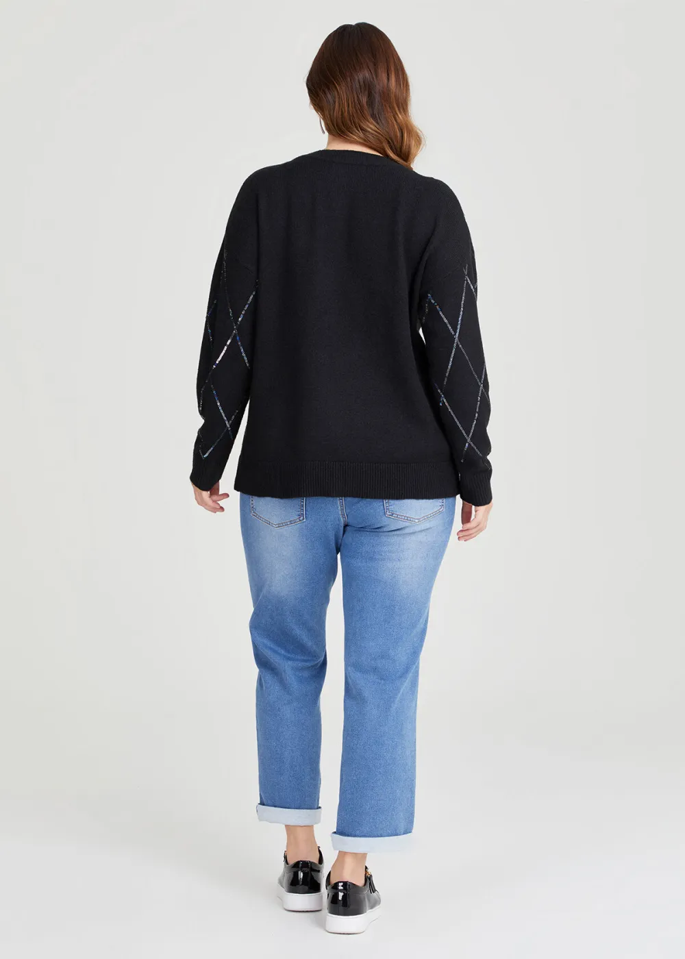 Diamond Sequin Knit Jumper