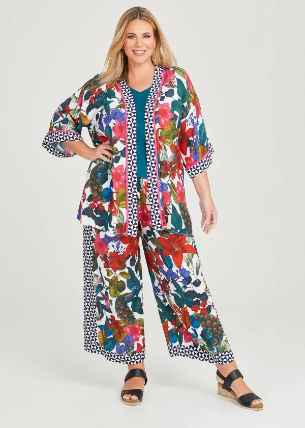 Natural Botanical Geo Kimono