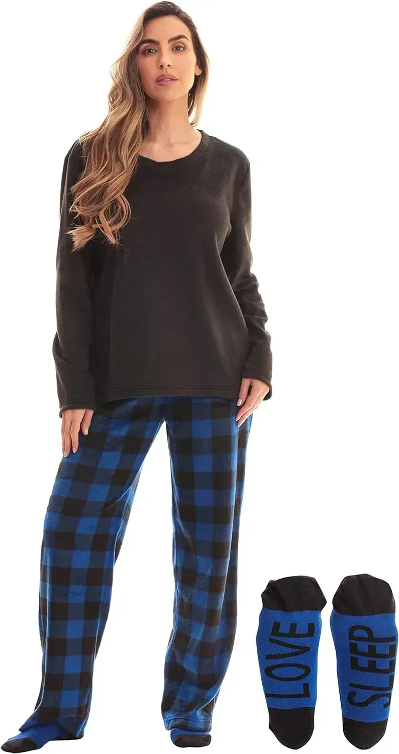 Women’s Pajama Pant Set - Nightgown with Matching Socks