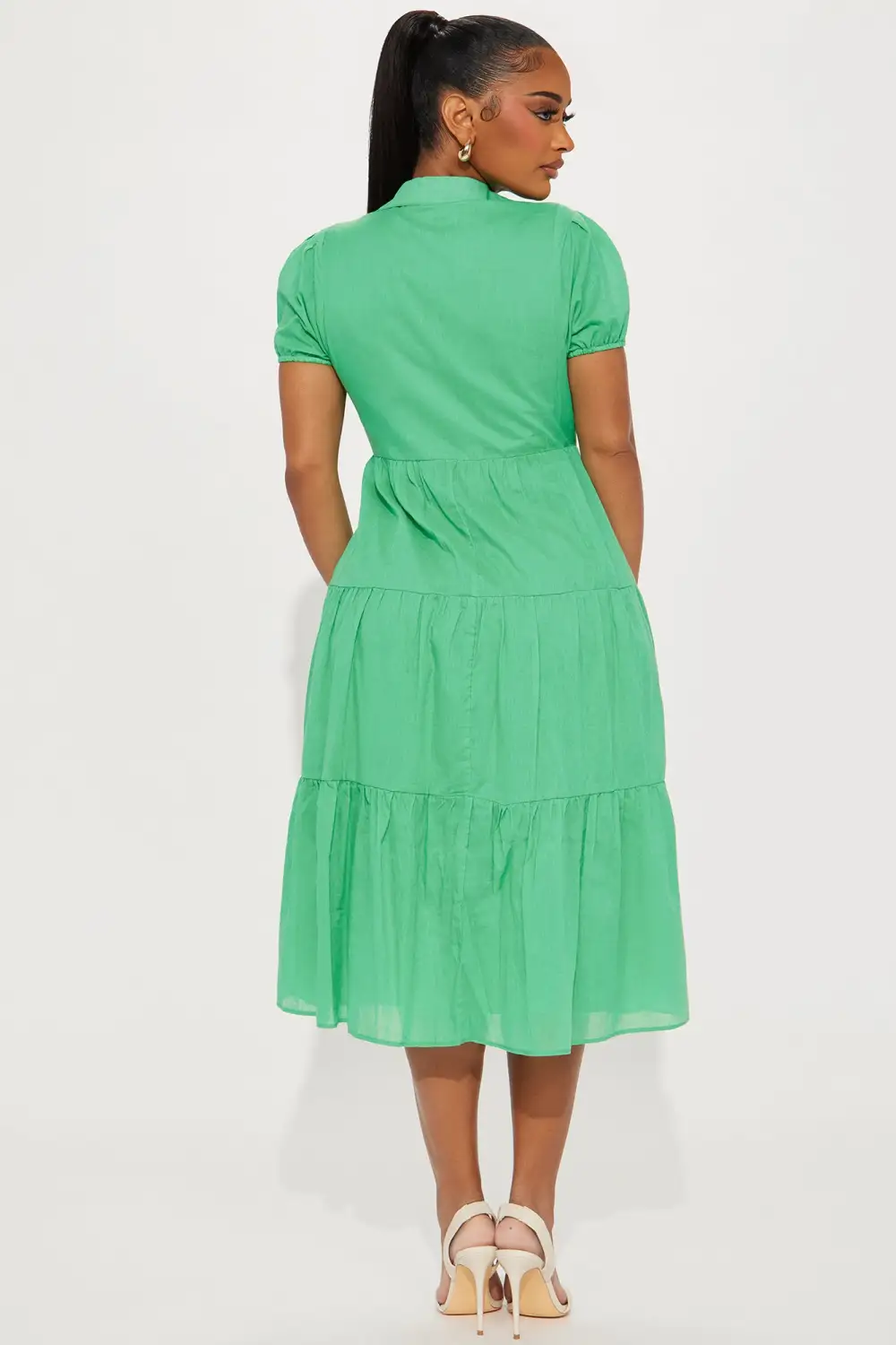 Stella Midi Dress - Kelly Green