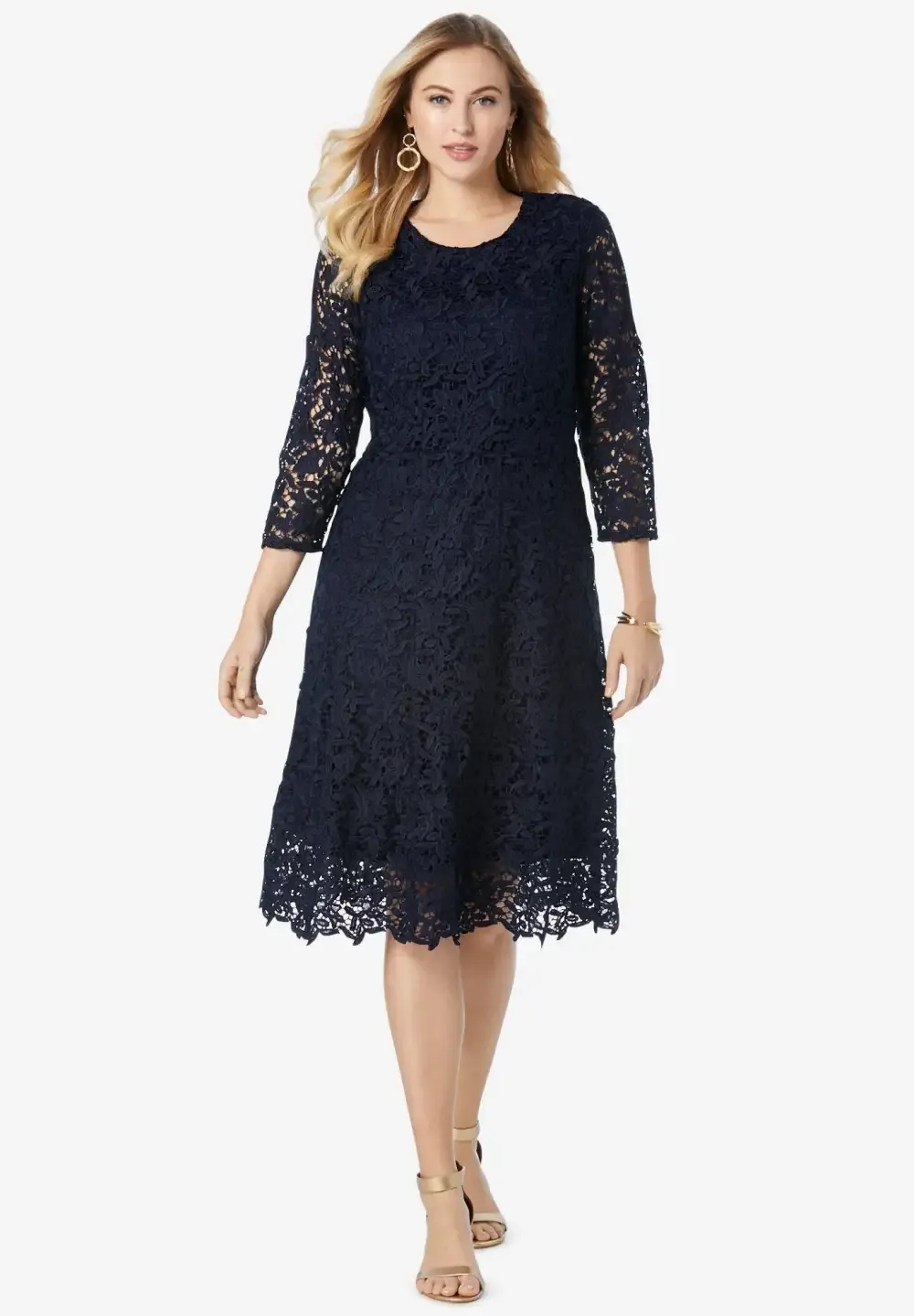 Lace Fit & Flare Dress