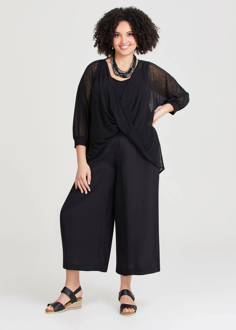 Mesh Wrap Overlay Top