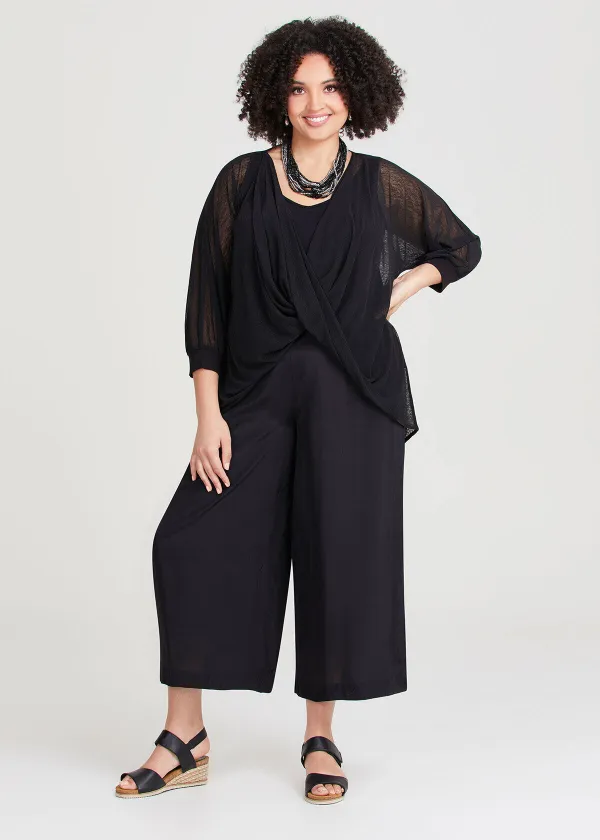 Mesh Wrap Overlay Top