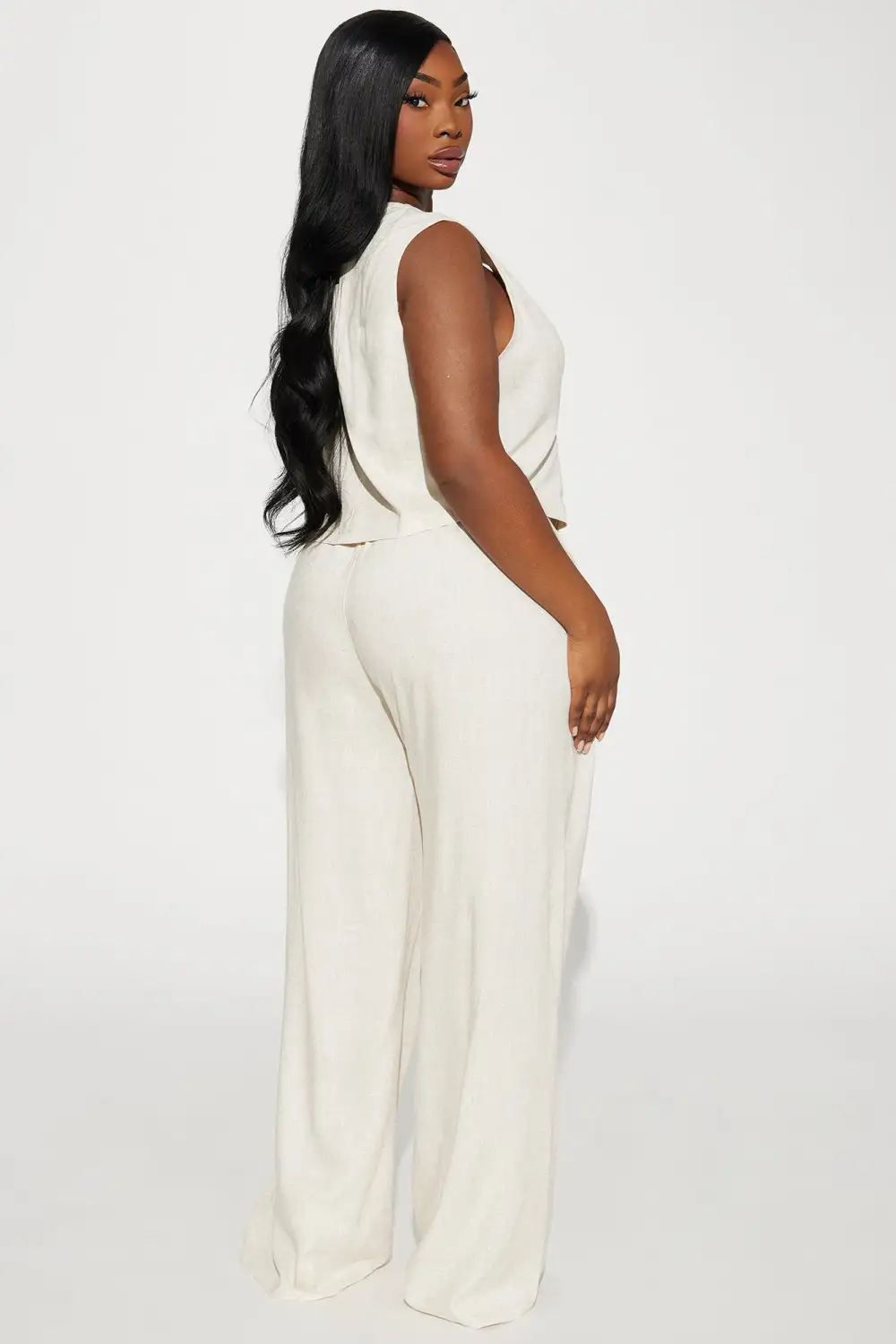 Perfect Vacay Linen Pant Set - Taupe