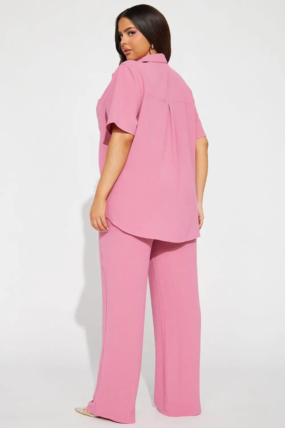 Makenzie Short Sleeve Pant Set - Mauve