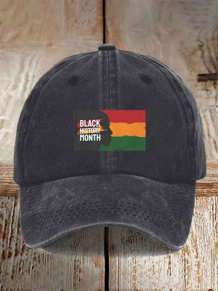 Black History Month Printed Baseball Cap