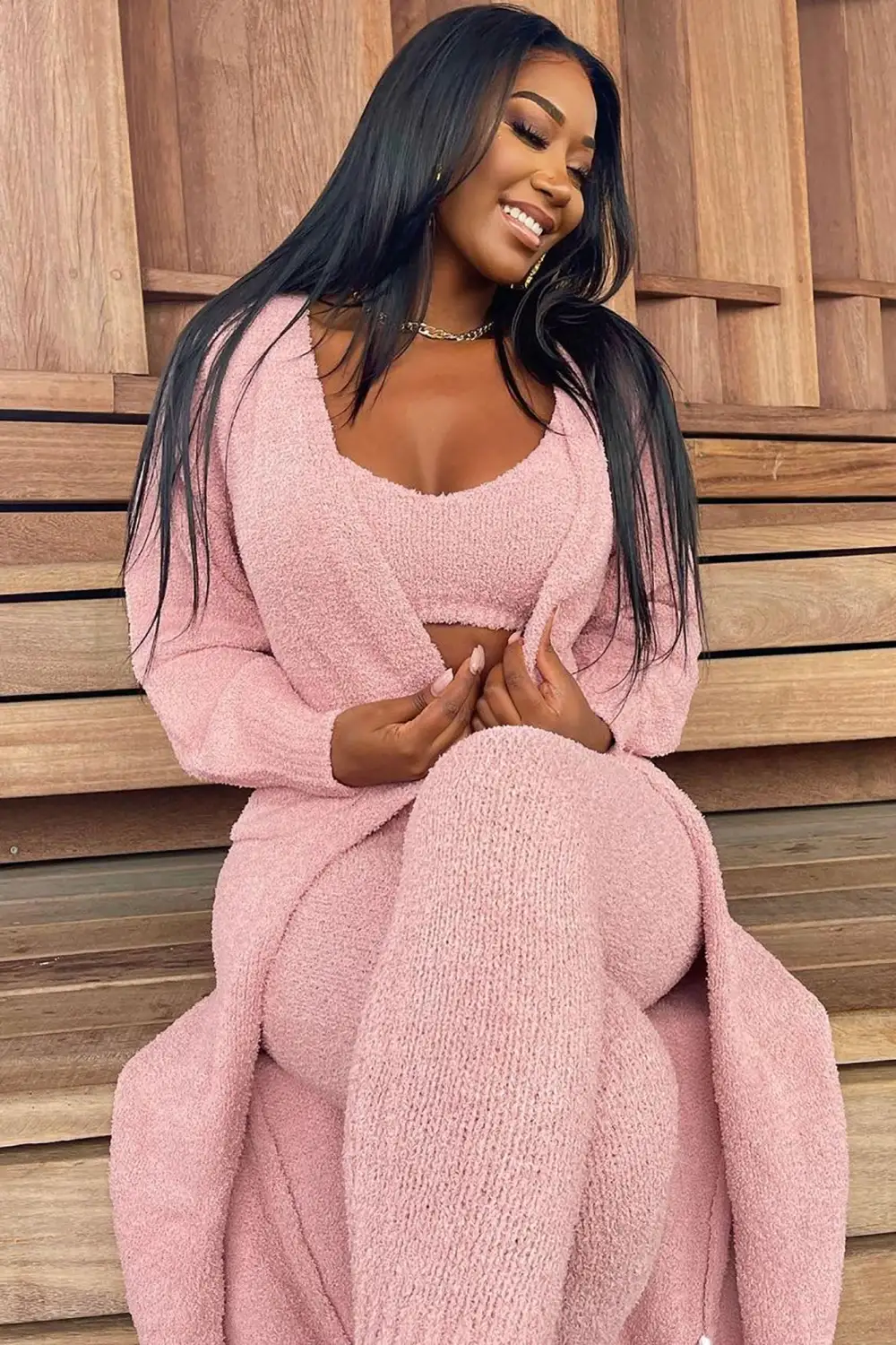 Living In It 3 Piece Legging Set - Pink