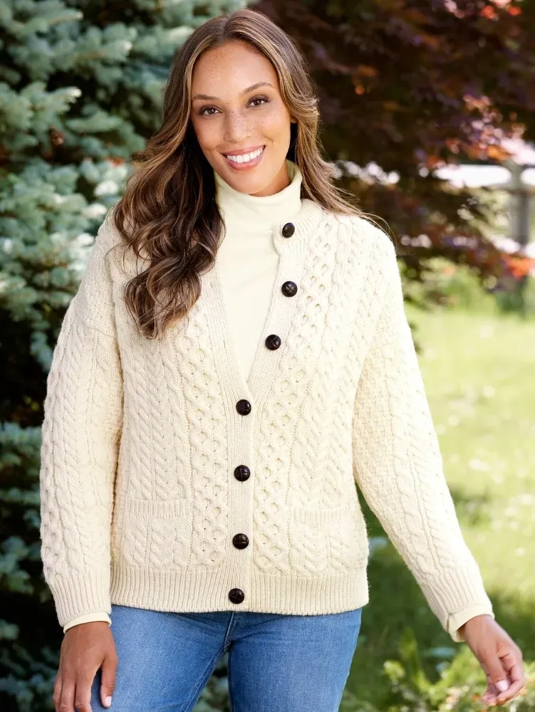Women's Irish Wool Timeless Cardigan
