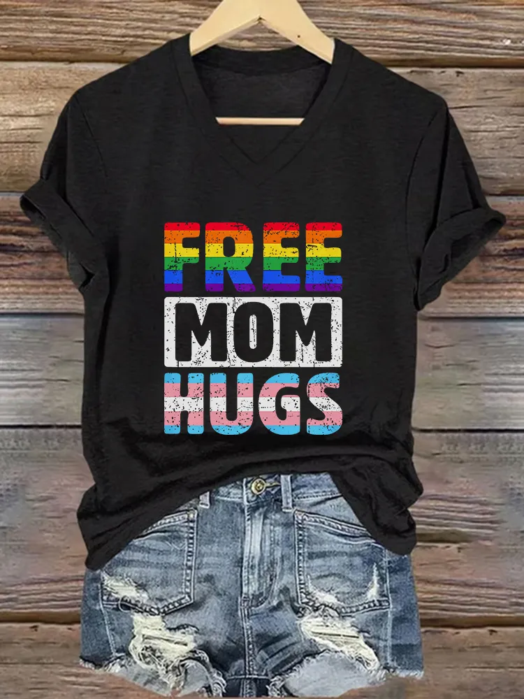 Women'S Gay Day Free Mom Hugs T-Shirt