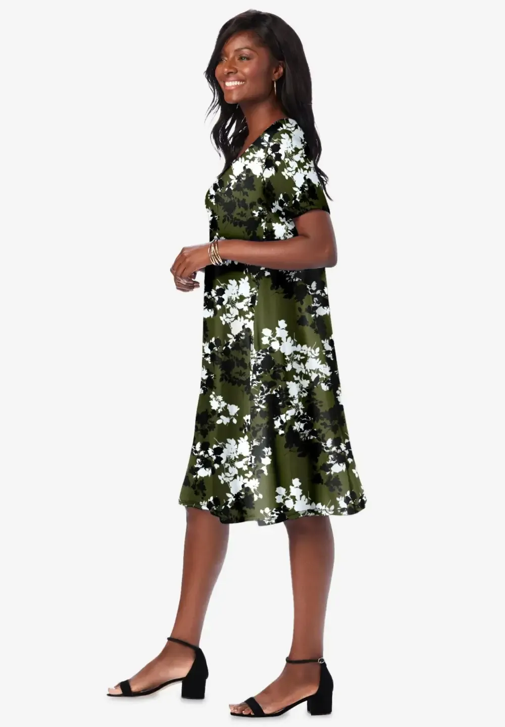 Stretch Knit A-Line Dress