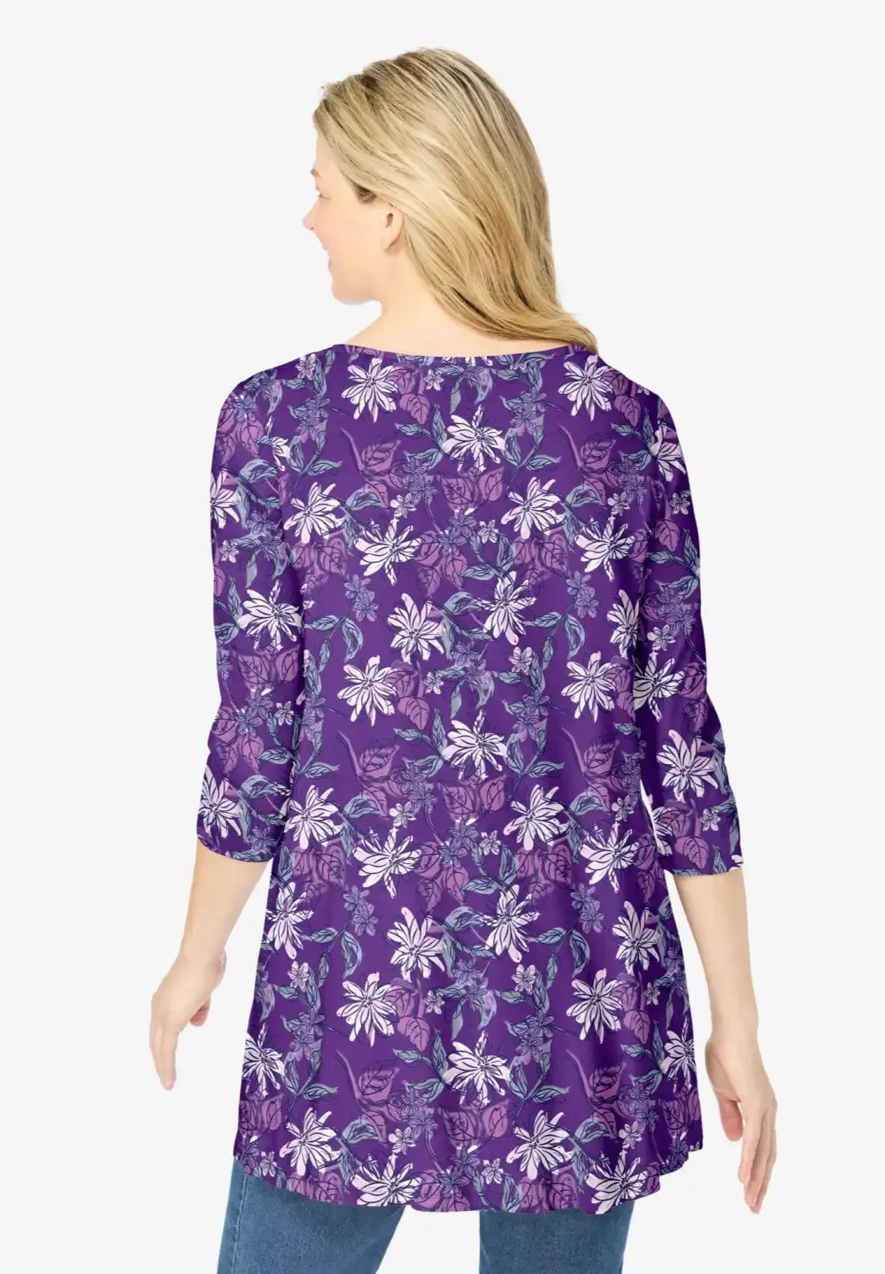 V-Neck Pintucked Tunic