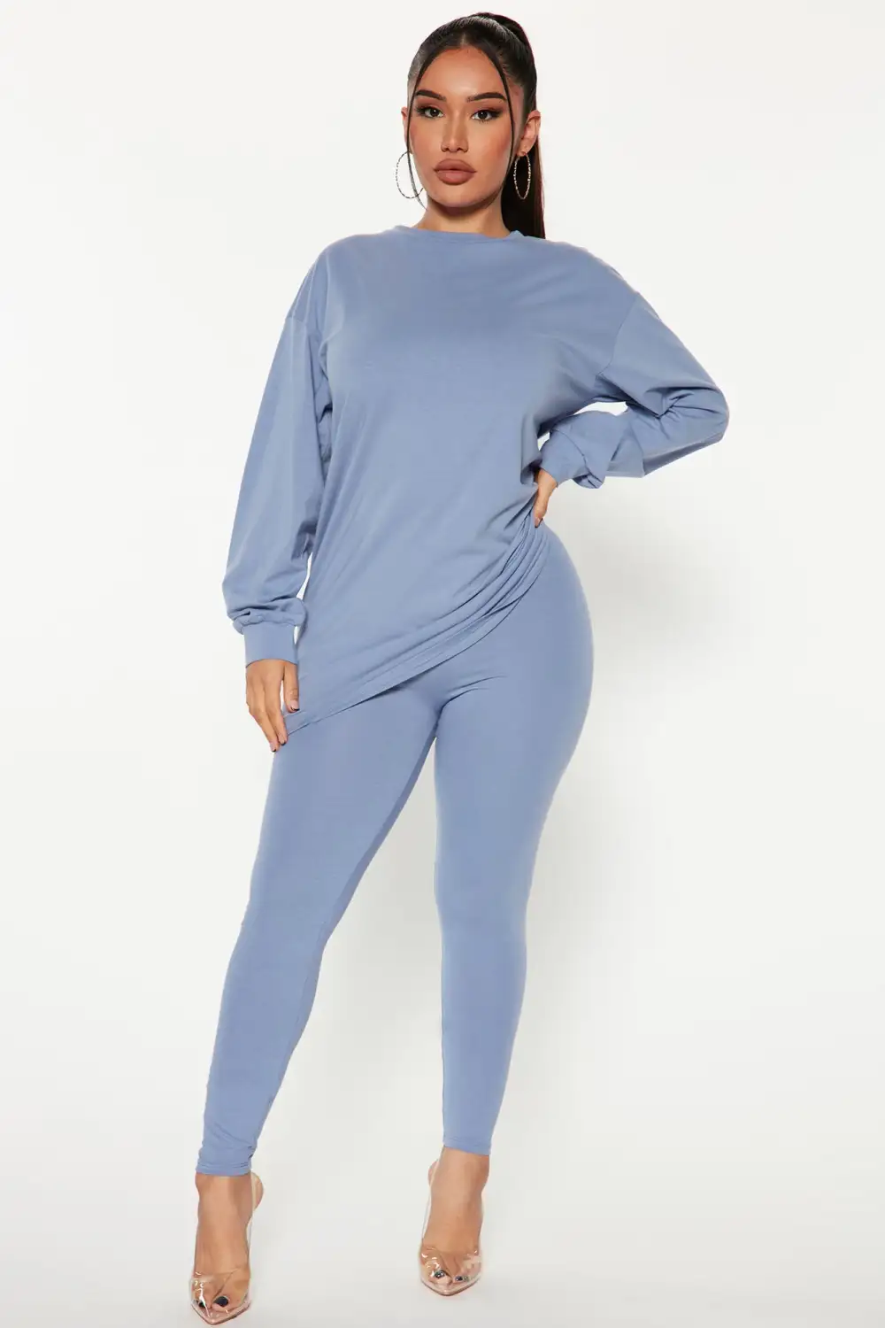 Paparazzi Legging Set - Dusty Blue