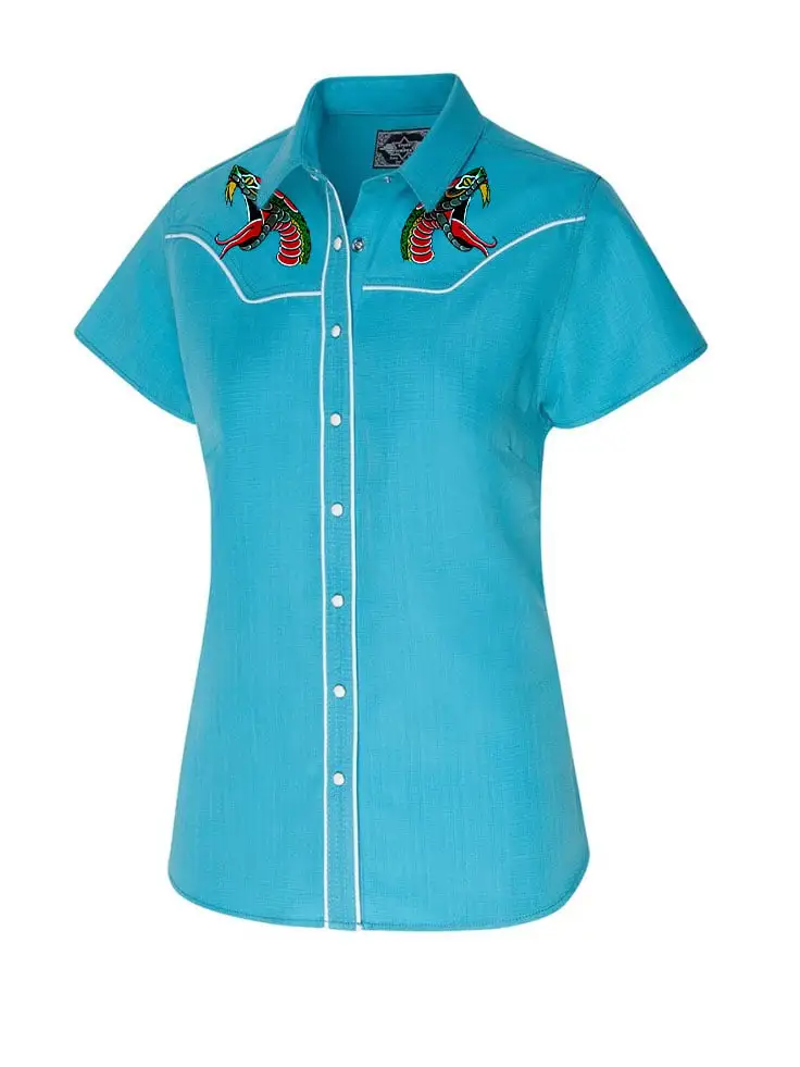 Western Poisonous Snake Print Elements Shirt