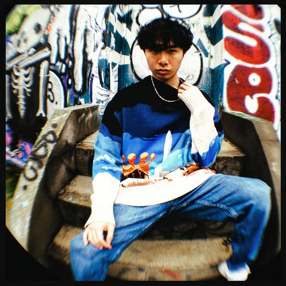 Blue Sweater Renaissance Street Wear Fashion Printing Seasonal Trend Special Design