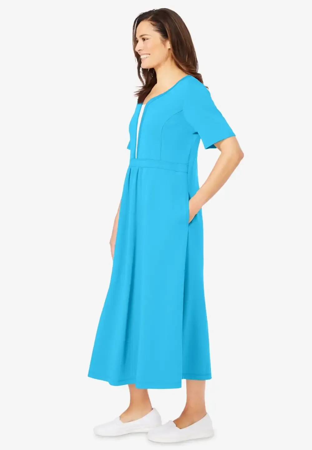 Layered Knit Empire Dress