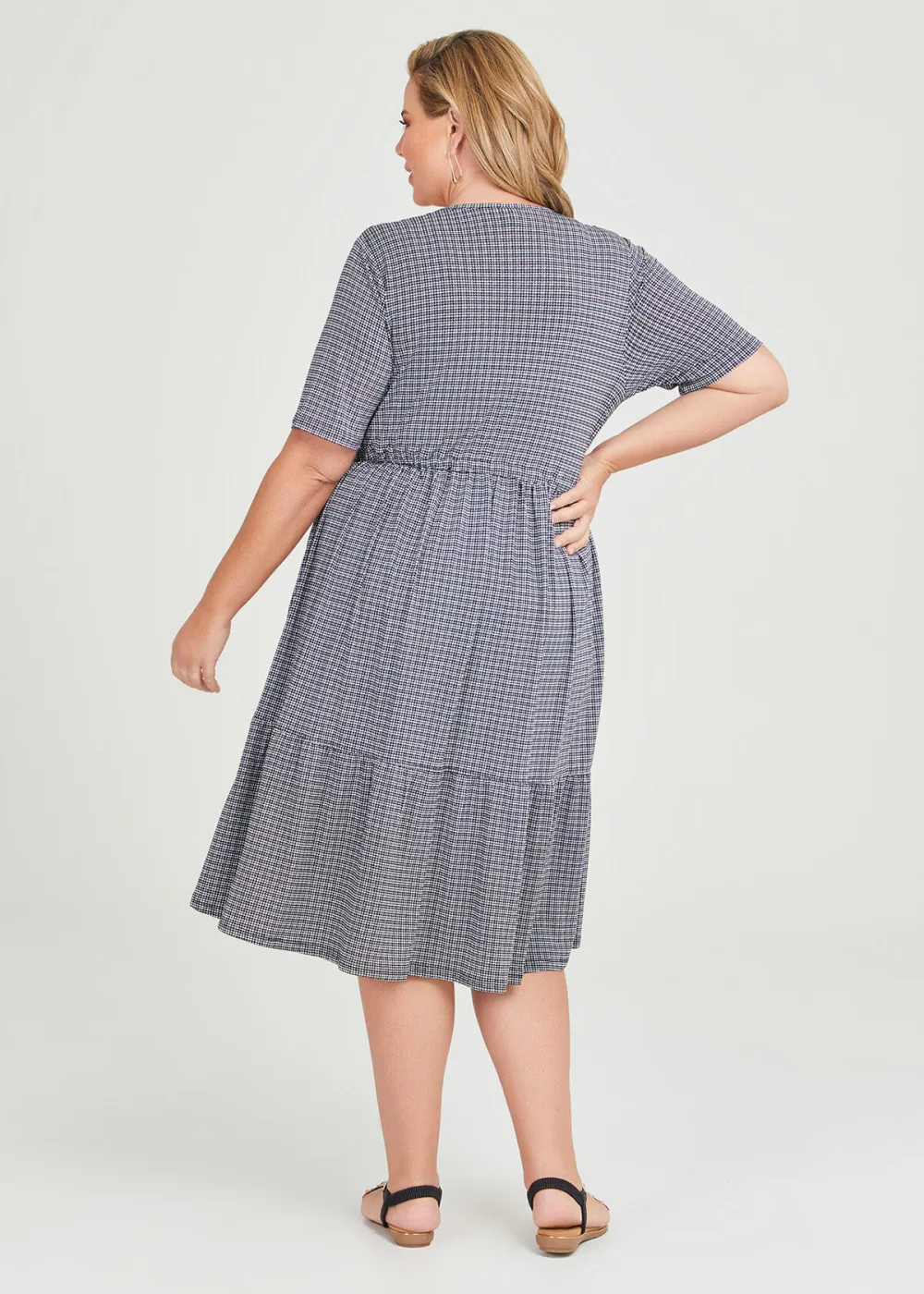 Mini Check Tier Dress