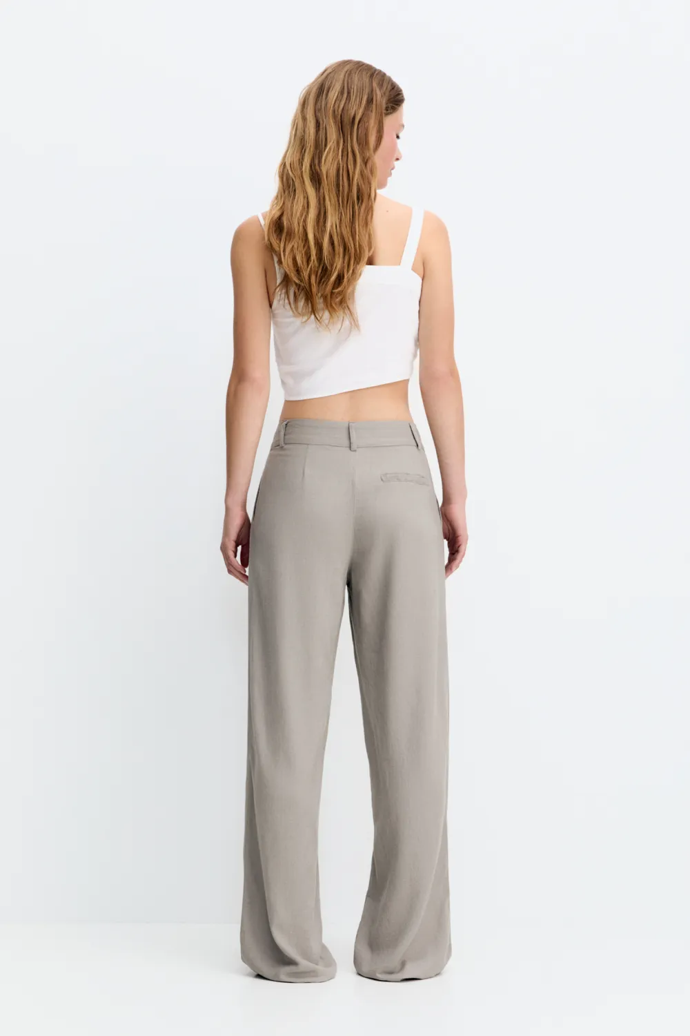 Pantalón de vestir fluido con lino