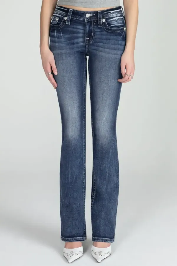 Fleur De Lis Turquoise Denim