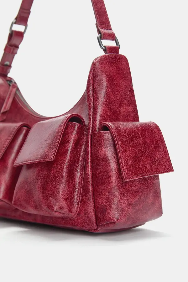 Bolso de hombro multibolsillos