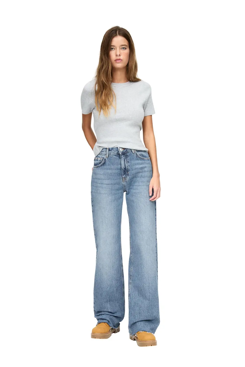 Jeans rectos tiro alto