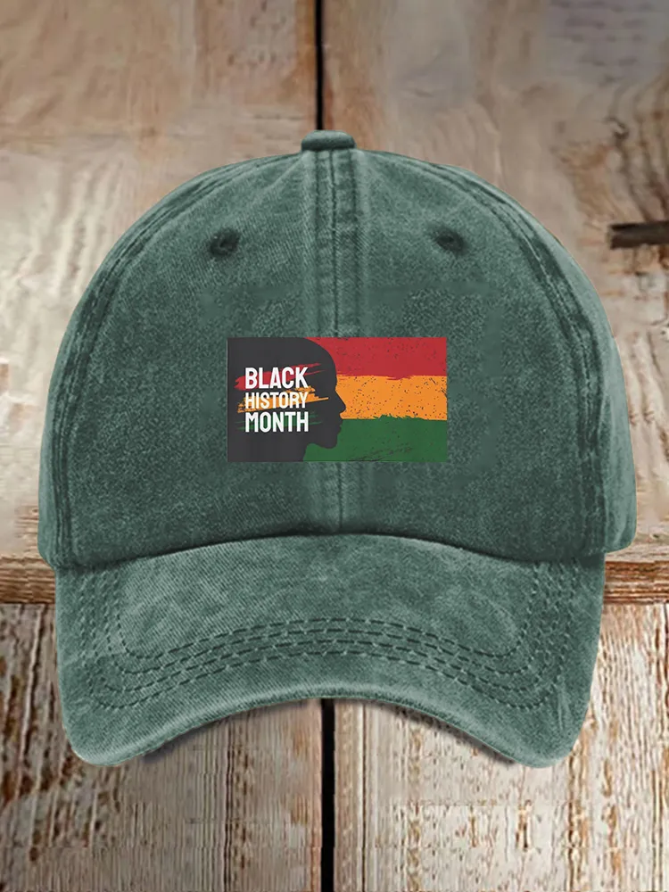 Black History Month Printed Baseball Cap