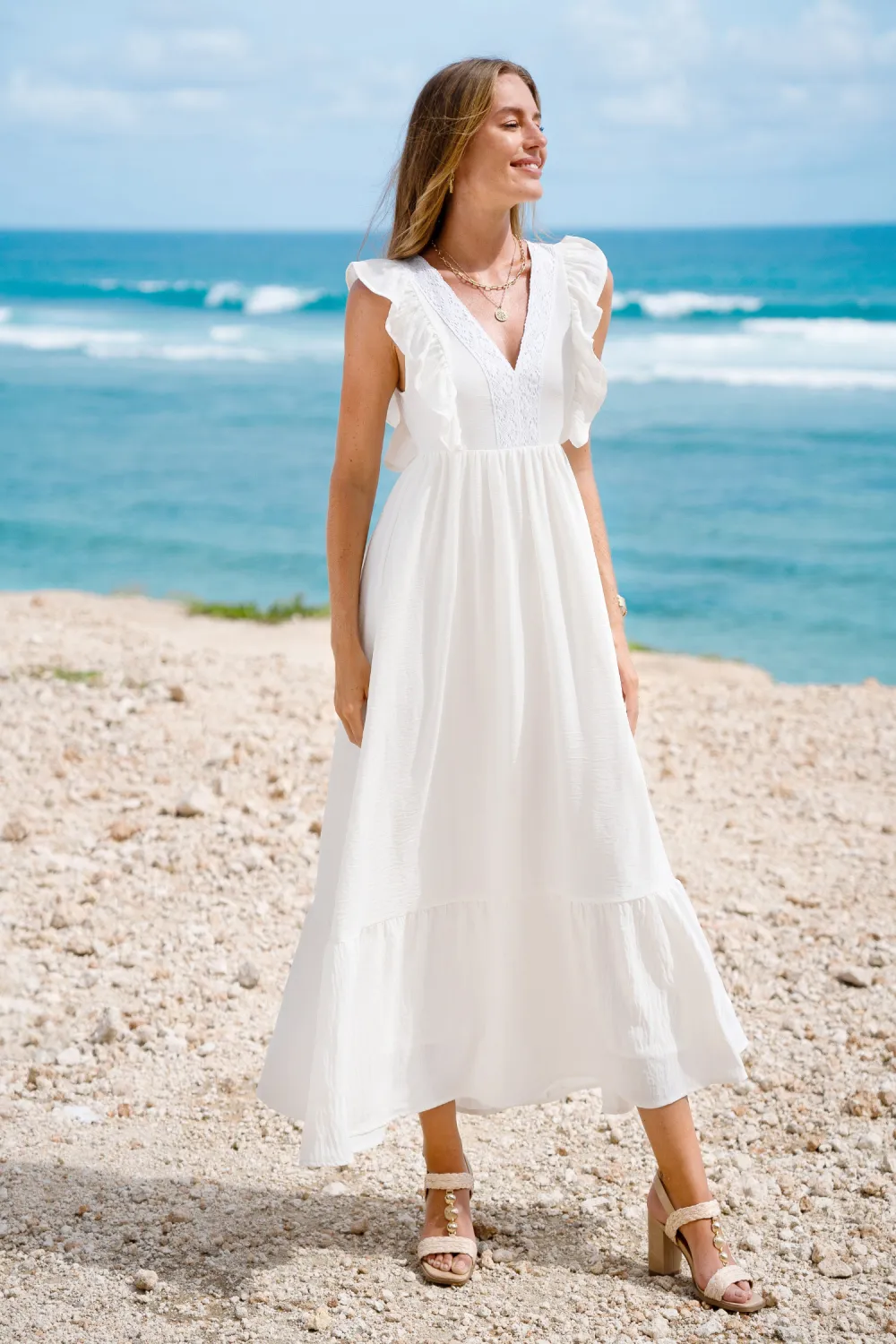 Celestial Dream White Maxi Dress