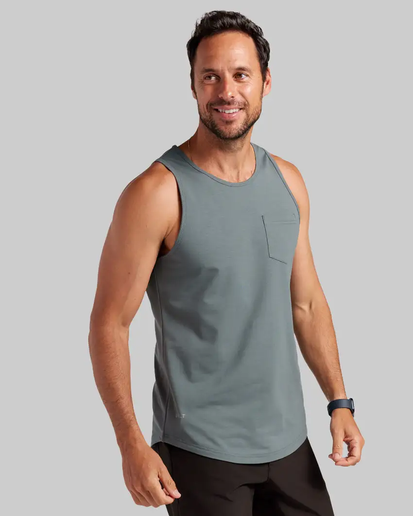 Lux Drop-Cut Pocket Tank