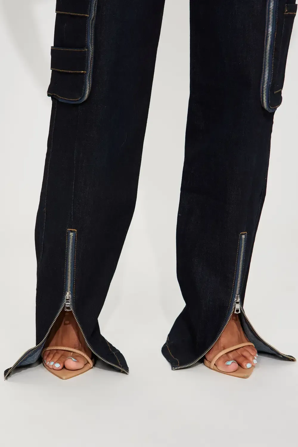 Change Of Plans Stretch Cargo Jean - Dark Wash