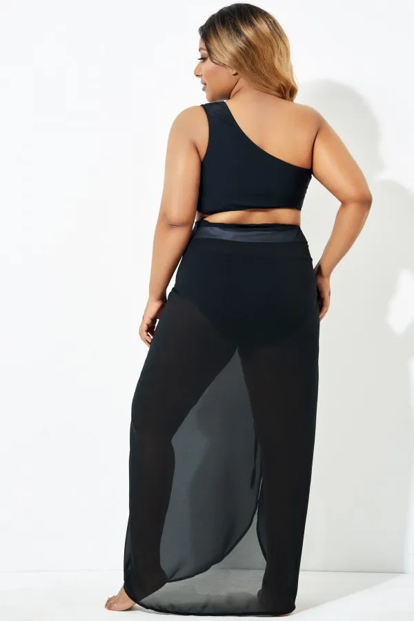 Full Length Mesh Tie Sarong Cover Up