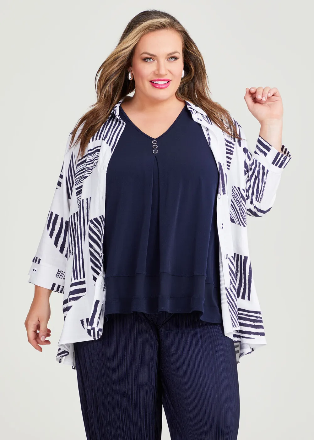 Spot & Stripe Natural Shirt